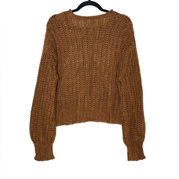 Wooden Ships Tara Zip Bomber Cardi in Brown, Size Medium-Large - Picture 3 of 13